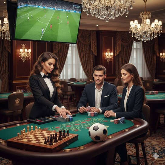 走兽飞禽棋牌主视觉：自然与棋牌融合